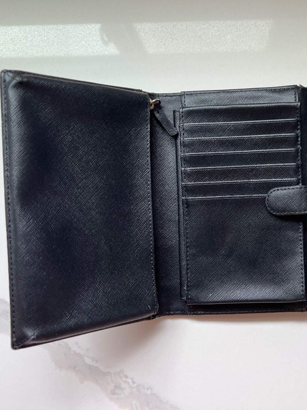Kate Spade Laurel Way Winni Black Saffiano Leather Crossbody Clutch Wallet - Picture 4 of 10